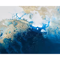 Petra Meikle De Vlas Ocean Deep Canvas Print - 40cm x 50cm, Blue/White/Beige