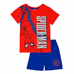 Spider-Man Boys Contrast Short Pyjama Set - 5-6 Years, Red/Blue