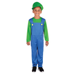 Rubies Boys Plumber Costume - 7-8 Years, Blue/Green