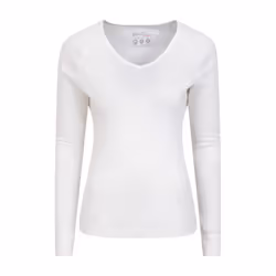 Mountain Warehouse Womens/Ladies Merino Wool V Neck Top - 12 UK, White
