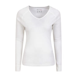 Mountain Warehouse Womens/Ladies Merino Wool V Neck Top - 12 UK, White