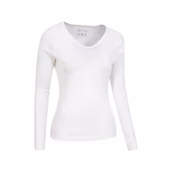 Mountain Warehouse Womens/Ladies Merino Wool V Neck Top - 12 UK, White