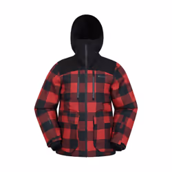 Mountain Warehouse Mens Drayton Waterproof Ski Jacket - XS, Red/Black