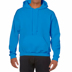 Gildan Mens Hoodie - S, Sapphire Blue