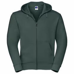 Russell Mens Authentic Full Zip Hoodie - L, Bottle Green