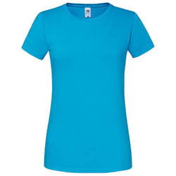 Fruit Of The Loom Womens/Ladies Fit Ringspun Premium Tshirt - XS UK, Azure Blue