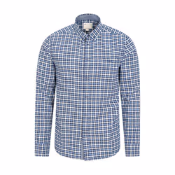 Mountain Warehouse Mens Driftwood Checked Organic Shirt - XS, Navy