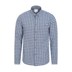 Mountain Warehouse Mens Driftwood Checked Organic Shirt - XS, Navy