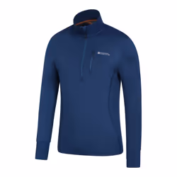 Mountain Warehouse Mens Marathon Fleece Top - XS, Blue
