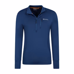 Mountain Warehouse Mens Marathon Fleece Top - XS, Blue