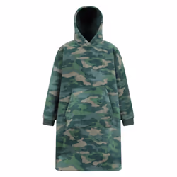 Mountain Warehouse Childrens/Kids Borg Lined Camo Hoodie Blanket