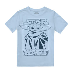 Star Wars: The Mandalorian Boys The Child Force T-Shirt - 7-8 Years, Light Blue