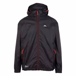 Trespass Qikpac X Unisex Packaway Jacket - L, Black/Red
