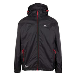 Trespass Qikpac X Unisex Packaway Jacket - L, Black/Red