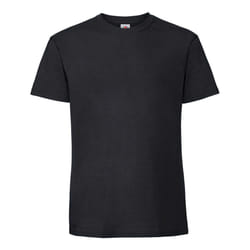 Fruit Of The Loom Mens Iconic Premium Ringspun Cotton T-Shirt - 3XL, Black