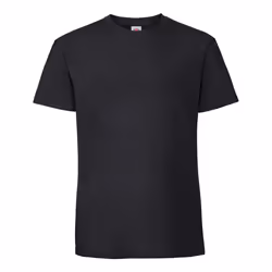 Fruit of the Loom Mens Iconic Premium Ringspun Cotton T-Shirt - XXL, Black