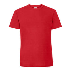 Fruit of the Loom Mens Iconic Premium Ringspun Cotton T-Shirt - L, Red