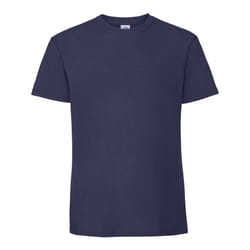 Fruit of the Loom Mens Iconic Premium Ringspun Cotton T-Shirt - XXL, Navy Blue
