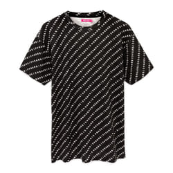 Barbie Womens/Ladies All-Over Print Logo Oversized T-Shirt - XL, Black