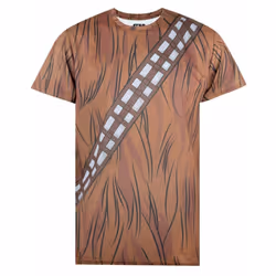 Star Wars Mens Chewbacca Cosplay T-Shirt - S, Brown