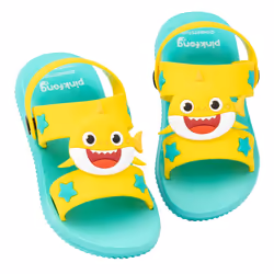 Baby Shark Childrens/Kids Sandals - 9 UK Child, Yellow/Blue