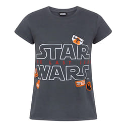 Star Wars: The Last Jedi Girls Badge T-Shirt - 5-6 Years, Grey