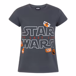 Star Wars: The Last Jedi Girls Badge T-Shirt - 9-10 Years, Grey