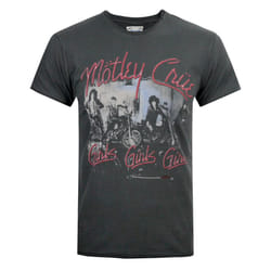 Amplified Mens Girls Girls Girls Motley Crue T-Shirt - L, Charcoal