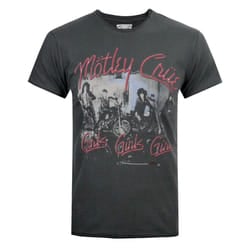 Amplified Mens Girls Girls Girls Motley Crue T-Shirt - S, Charcoal