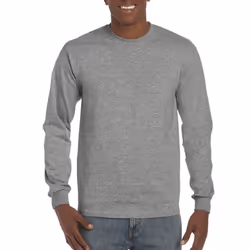Gildan Mens Long Sleeve Hammer Shirt - 4XL, Graphite Heather