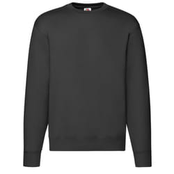 Fruit of the Loom Mens Premium Set-in Sweatshirt - S, Black