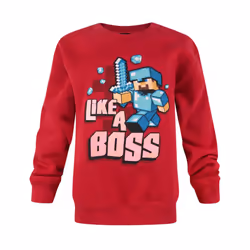 Minecraft Childrens/Boys Official Like A Boss Sweatshirt