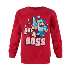 Minecraft Childrens/Boys Official Like A Boss Sweatshirt