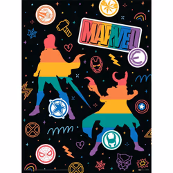 Marvel Pride Rainbow Icons Print