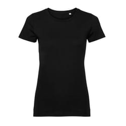 Russell Womens/Ladies Organic Short-Sleeved T-Shirt - XXL, Black