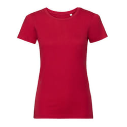 Russell Womens/Ladies Organic Short-Sleeved T-Shirt - M, Classic Red