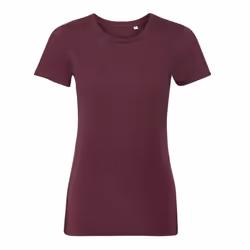 Russell Womens/Ladies Organic Short-Sleeved T-Shirt - XL, Burgundy
