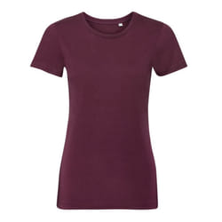 Russell Womens/Ladies Organic Short-Sleeved T-Shirt - XS, Burgundy