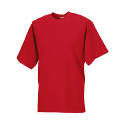 Russell Mens Organic Short-Sleeved T-Shirt - 3XL, Classic Red