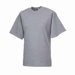 Russell Mens Organic Short-Sleeved T-Shirt - XXL, Light Oxford Grey