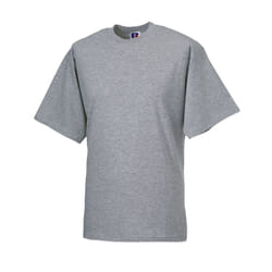 Russell Mens Organic Short-Sleeved T-Shirt - XXL, Light Oxford Grey