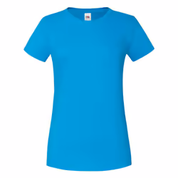 Fruit of the Loom Womens/Ladies Iconic T-Shirt - L, Azure Blue