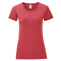 Fruit of the Loom Womens/Ladies Iconic T-Shirt - XL, Red Heather