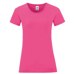 Fruit of the Loom Womens/Ladies Iconic T-Shirt - S, Fuchsia