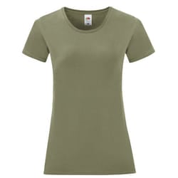 Fruit of the Loom Womens/Ladies Iconic T-Shirt - XS, Classic Olive