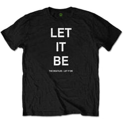 The Beatles Unisex Adult Let It Be Back Print T-Shirt - S, Black
