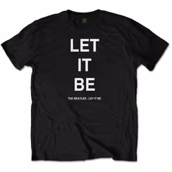 The Beatles Unisex Adult Let It Be Back Print T-Shirt - XXL, Black