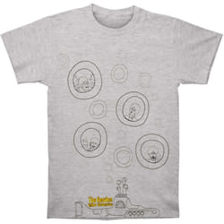 The Beatles Unisex Adult Bubble T-Shirt - XXL, Heather Grey