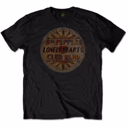 The Beatles Unisex Adult Vintage T-Shirt - L, Black