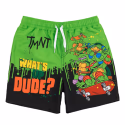Teenage Mutant Ninja Turtles Boys Whats Up Dude Swim Shorts - 8-9 Years, Multicoloured